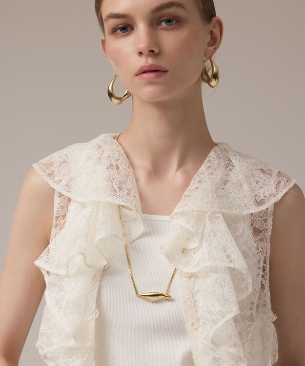 GRACE CONTINENTAL フリルカラーレースワンピース キナリ