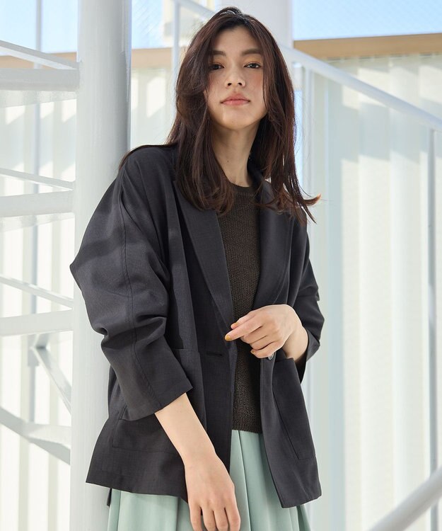 ANY テックリネンドルマンジャケット チャコール