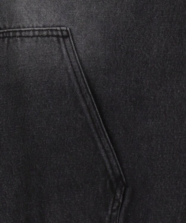 WEGO ヴィンテージウォッシュBIGフードブルゾン ブラック