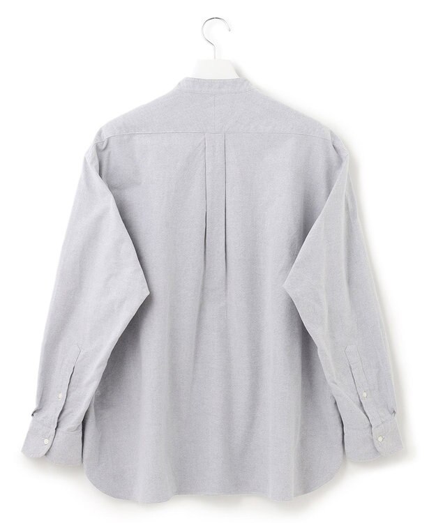J.PRESS YORK STREET 【UNISEX】起毛オックスフォードシャツ/バンドカラー ライトグレー系