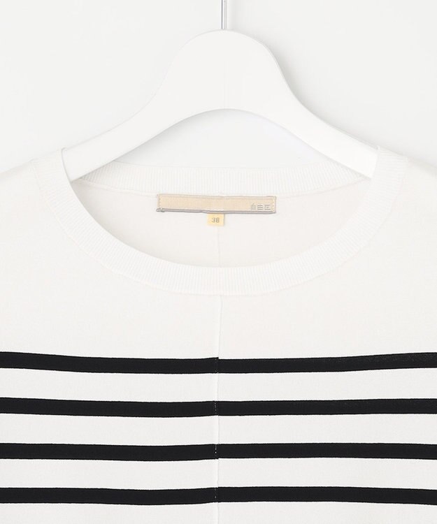 自由区 【好評につき新色追加・9色展開・洗える・XSサイズあり】クレープストレッチドルマン ニット ホワイト系1