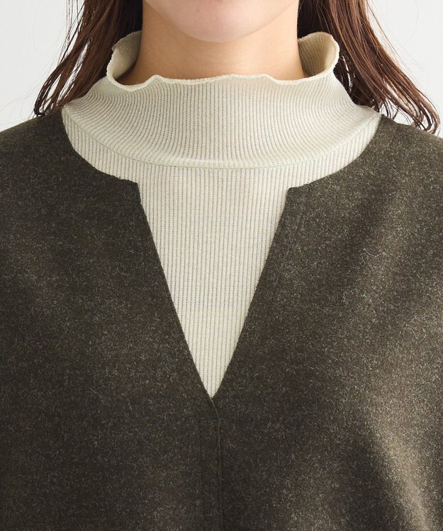 Green Parks 圧縮ポンチキーネックプルオーバー Dark Green