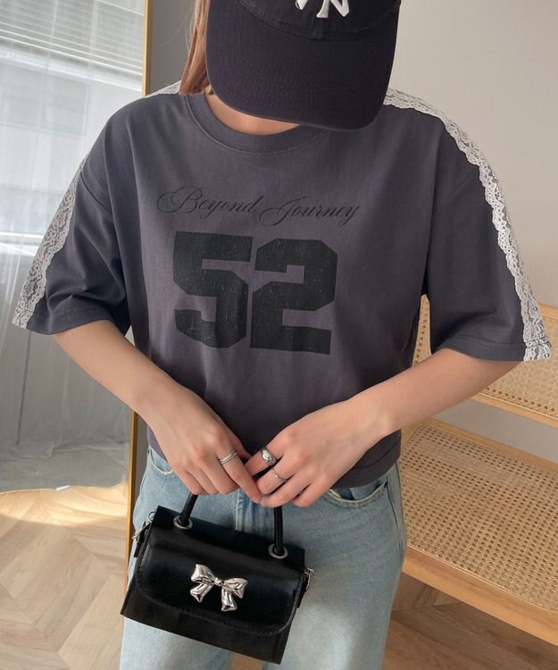 WEGO レースショルダーショートT スミクロ