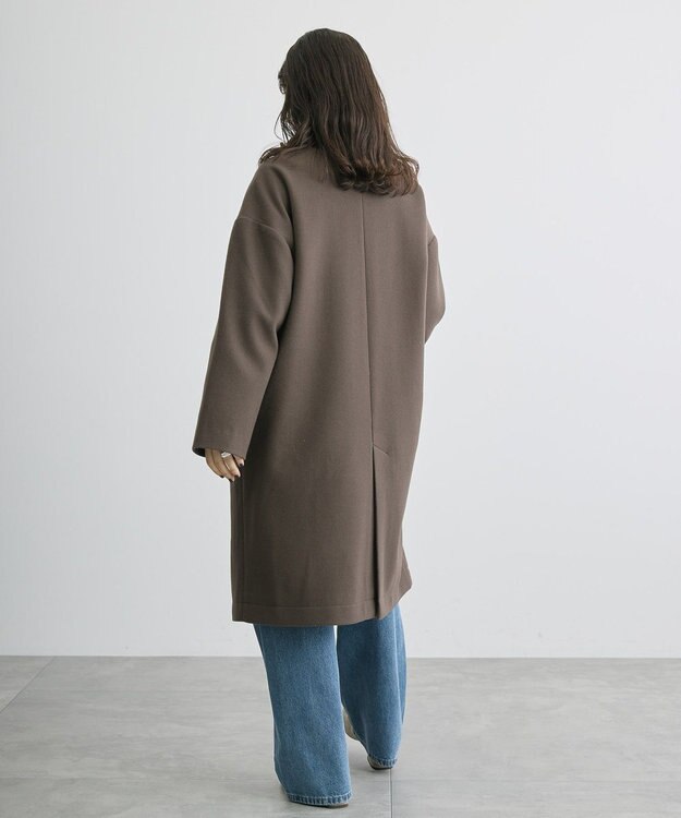 AMERICAN HOLIC リサイクル中空FIBERスタンドカラーロングコート Mocha