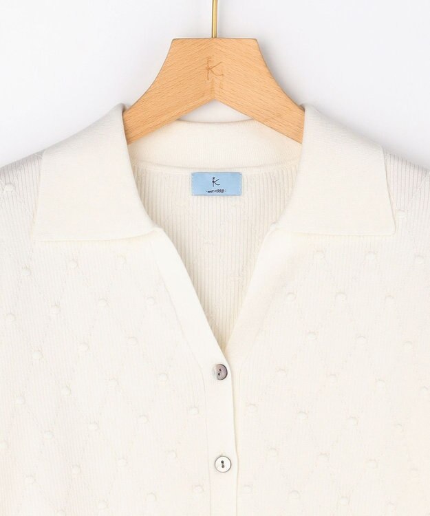 組曲 L 【先行予約・WEB限定】ポップコーンアーガイルスキッパー ニット ホワイト系