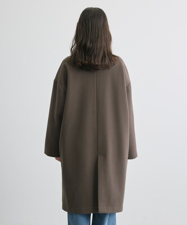 AMERICAN HOLIC リサイクル中空FIBERスタンドカラーロングコート Mocha