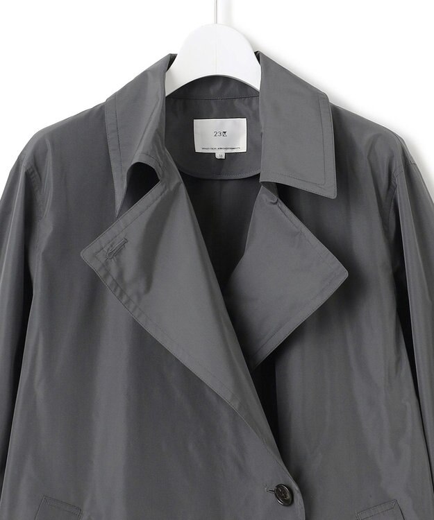 23区 【VERY3月号掲載/撥水加工/洗える】LIMONTA ハイカウントメモリータフタ コート グレー系