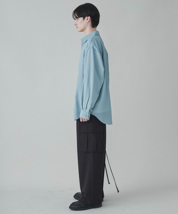 WEGO 【ユニセックス着用ITEM/SMLサイズ展開/冷房対策/紫外線対策】シアーBIGシャツ グリーン