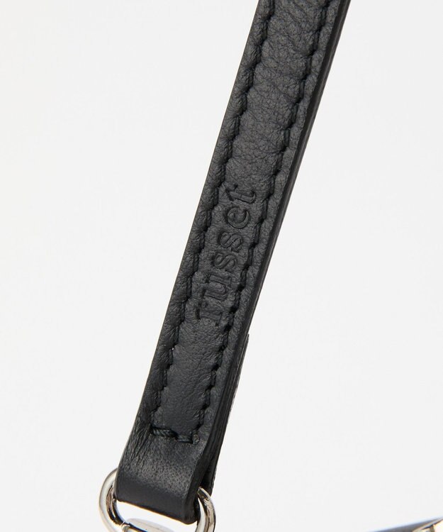 russet ソフトレザーフラップミニトートバッグ(CE-1674) Black