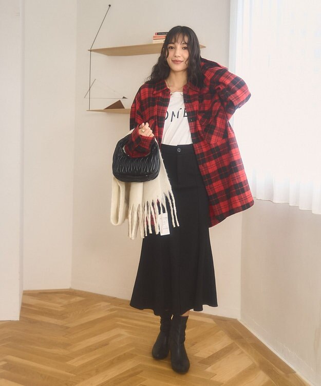 WEGO 【ユニセックス着用ITEM/SMLサイズ展開】チェックネルシャツ 柄8