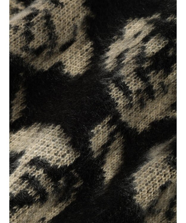 Green Parks ・ＳＵＧＡＲ　ＳＰＯＯＮ　フラワーシャギーカーディガン Black