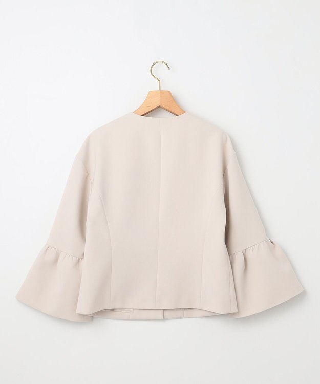 組曲 S 【KUMIKYOKU NAVY】コンフォータブルドレープ フレアスリーブジャケット サンドベージュ系