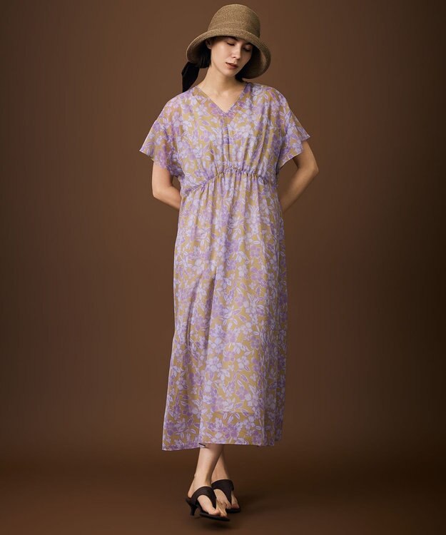 自由区 【UVカット・洗える】リボンブレード ハット ブラウン