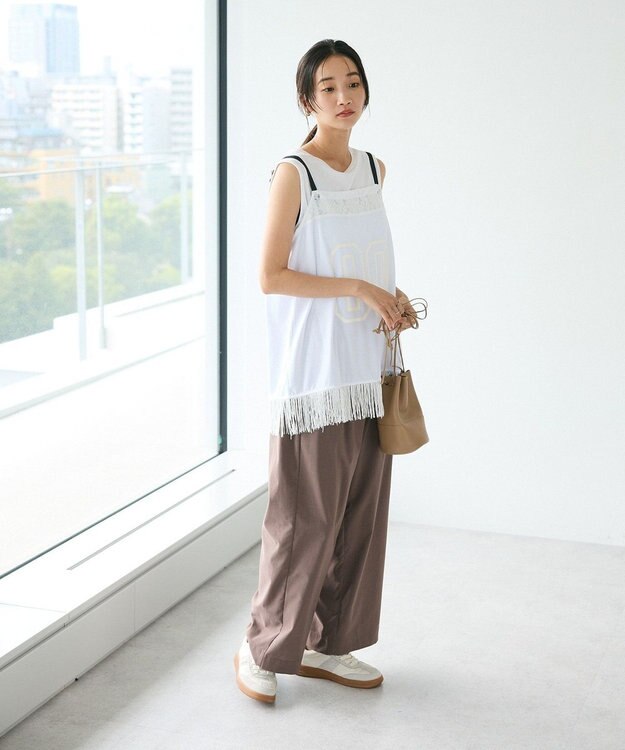 CRAFT STANDARD BOUTIQUE レース切替フリンジビスチェ White