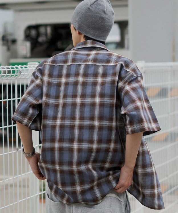 WEGO オンブレチェックシャツ（SS） 柄4