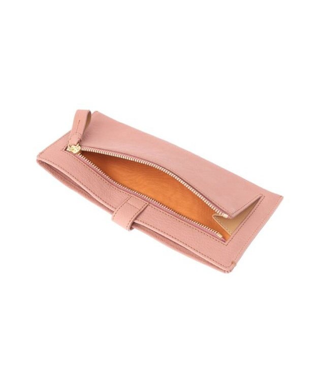 genten フレスコ 薄束入れ財布 ピーチベージュ