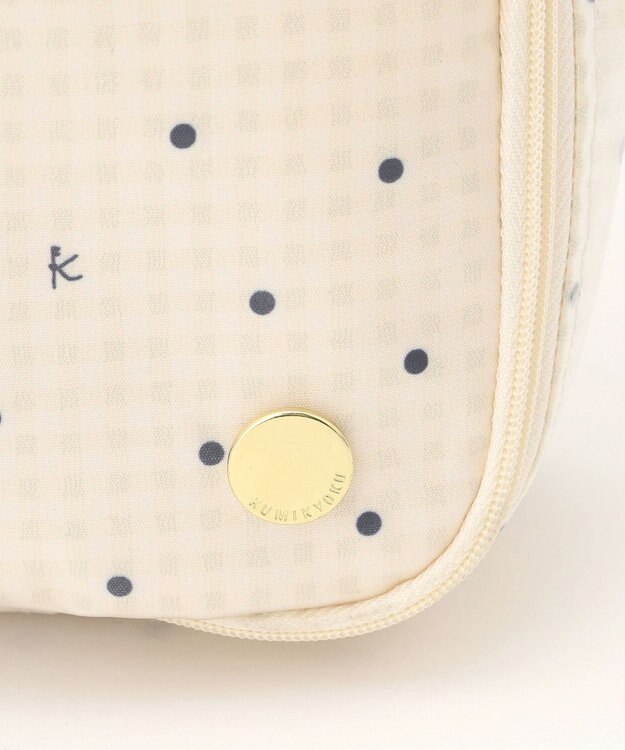 組曲 KIDS gingham K heart トラベルバッグM ベージュ系5