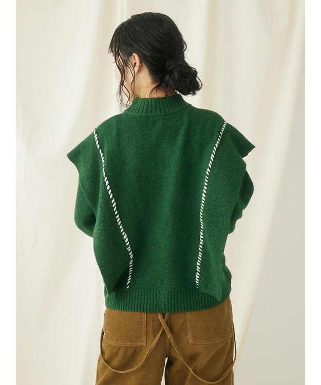 CRAFT STANDARD BOUTIQUE ハンドステッチニットプルオーバー Green