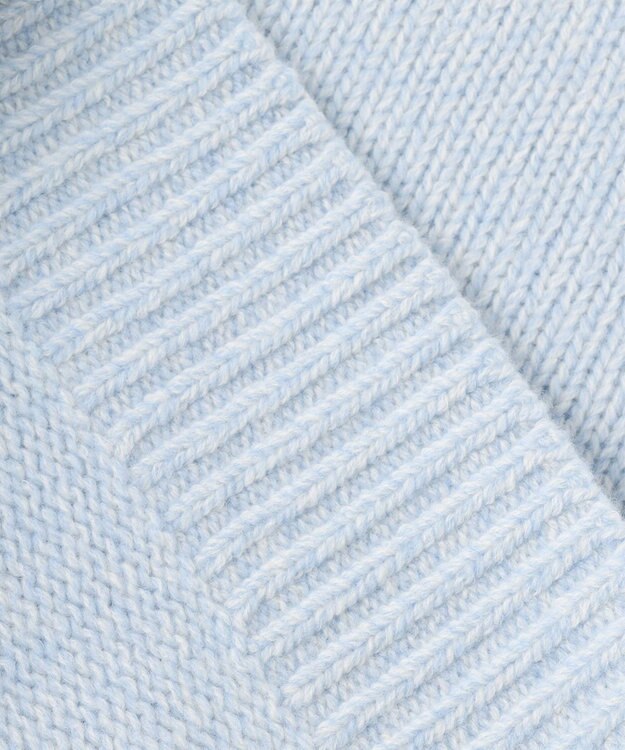 23区 S 【洗える】ウールカシミヤ パフスリーブ ニット スカイブルー系