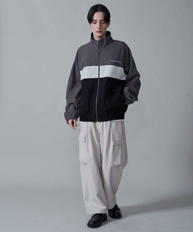 WEGO TRスタンドブルゾン ダークグレー