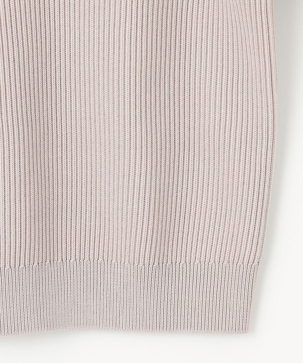 自由区 L 【洗える】パールディティール クルーネックニット ライトグレー系