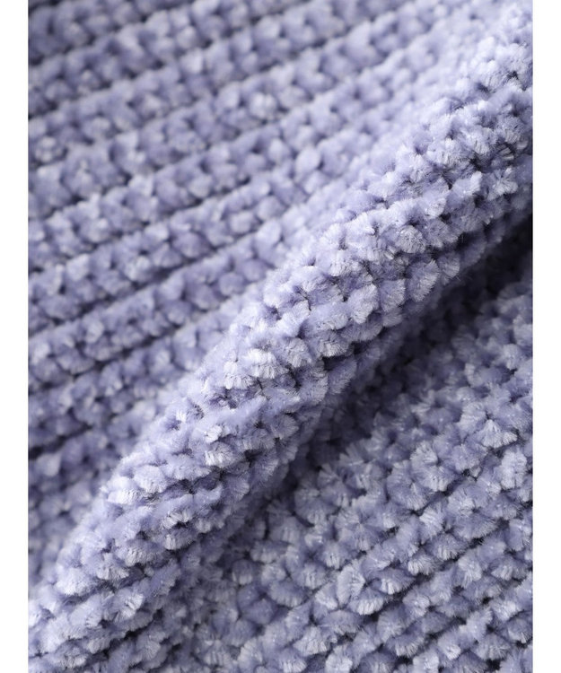 Green Parks ベロアモールニットプルオーバー Sax