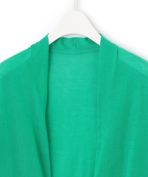 ICB L 【接触冷感・洗える】PINION ショートカーディガン コバルトグリーン系