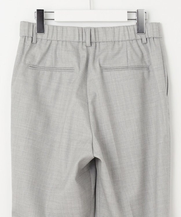 23区 クリアウールサキソニー テーパードパンツ ライトグレー系