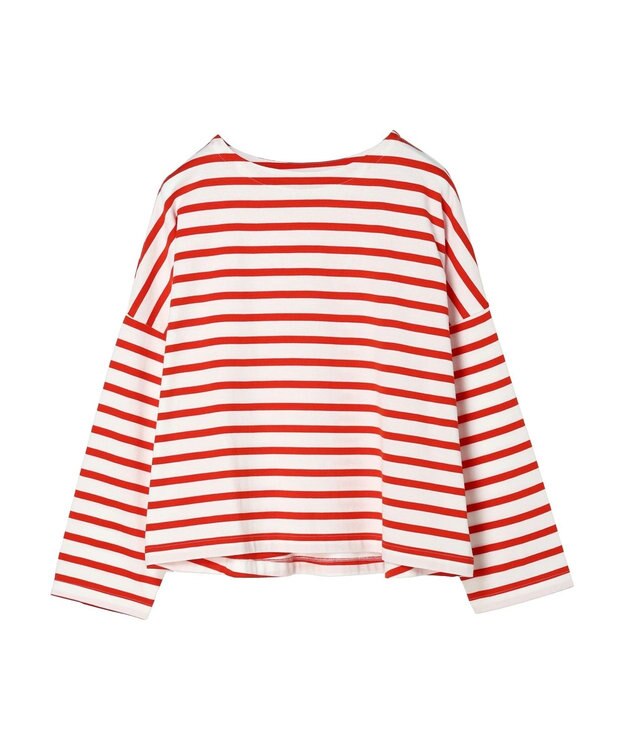 AMERICAN HOLIC ボートネックボーダープルオーバー Red