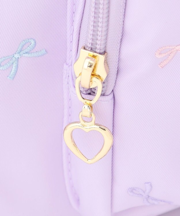 ANY KIDS 【10L容量】総柄刺繍リュック ラベンダー