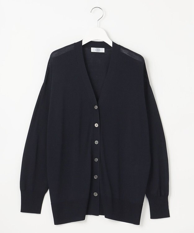 J.PRESS LADIES S 【WEB限定カラーあり・洗える】SILKY RAYON STRETCH カーディガン ネイビー系