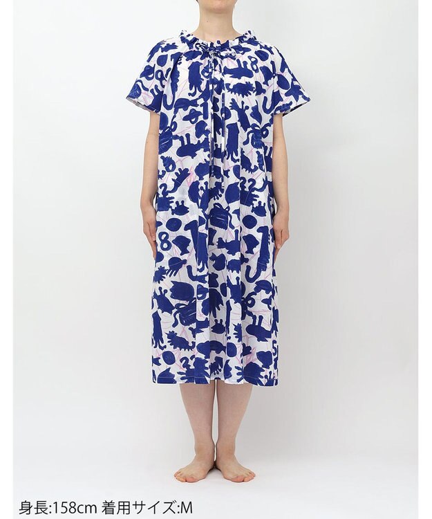 tsumori chisato SLEEP ツモリチサト ワンピース 綿100%(本体) ローン素材 4分袖 ロング丈 レディース UNT112 /ワコール アイボリー