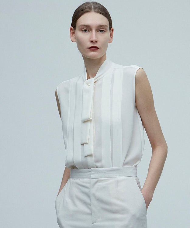 BEIGE， MARIGNY / ボウタイブラウス Ecru