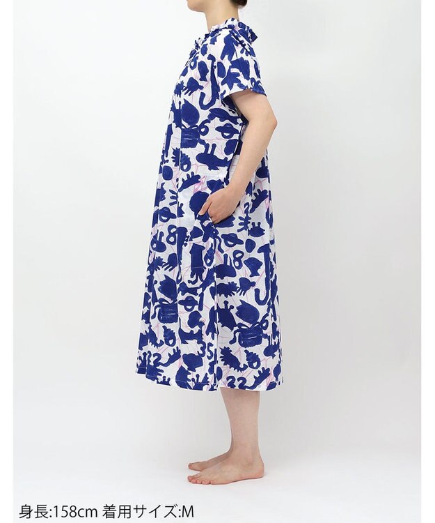 tsumori chisato SLEEP ツモリチサト ワンピース 綿100%(本体) ローン素材 4分袖 ロング丈 レディース UNT112 /ワコール アイボリー