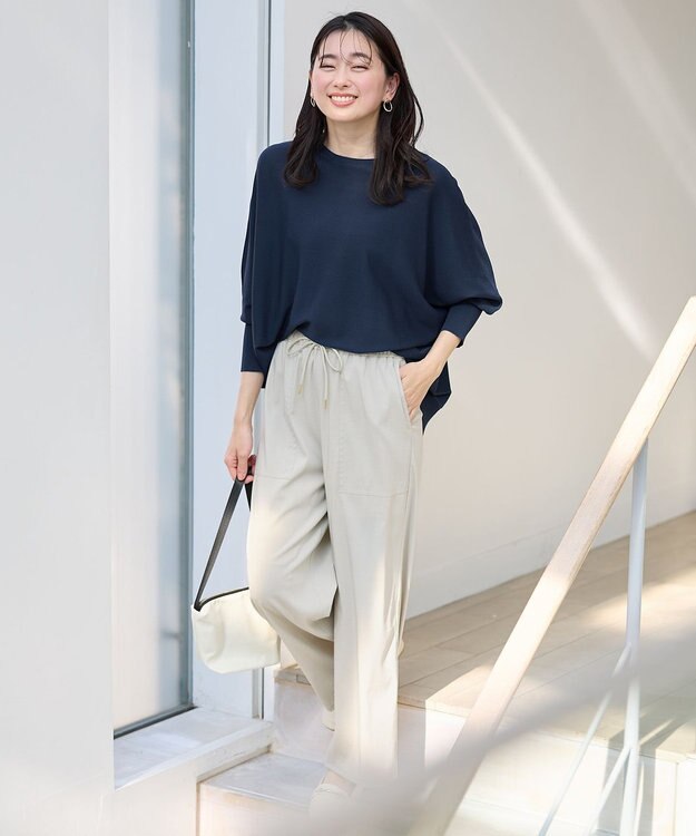 ANY 【新色追加/洗濯機可/ウエストゴム/接触冷感/UVケア/6色展開】清涼リラックスパンツ グレージュ