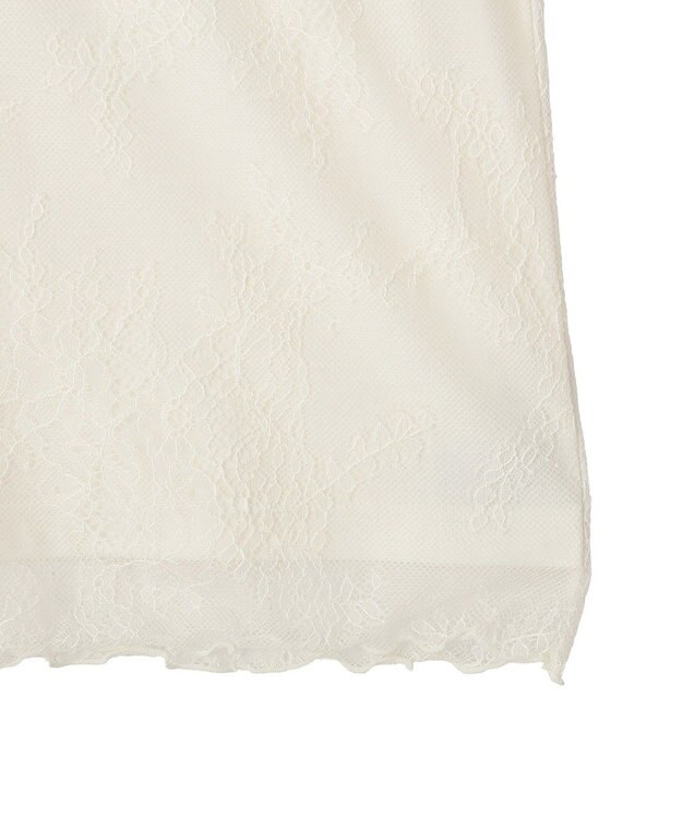 earth music&ecology 総レースホルターネックキャミソール Off White