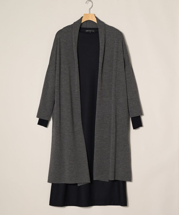 自由区 ニットワンピース 洗える】セミウーステッドウールニット