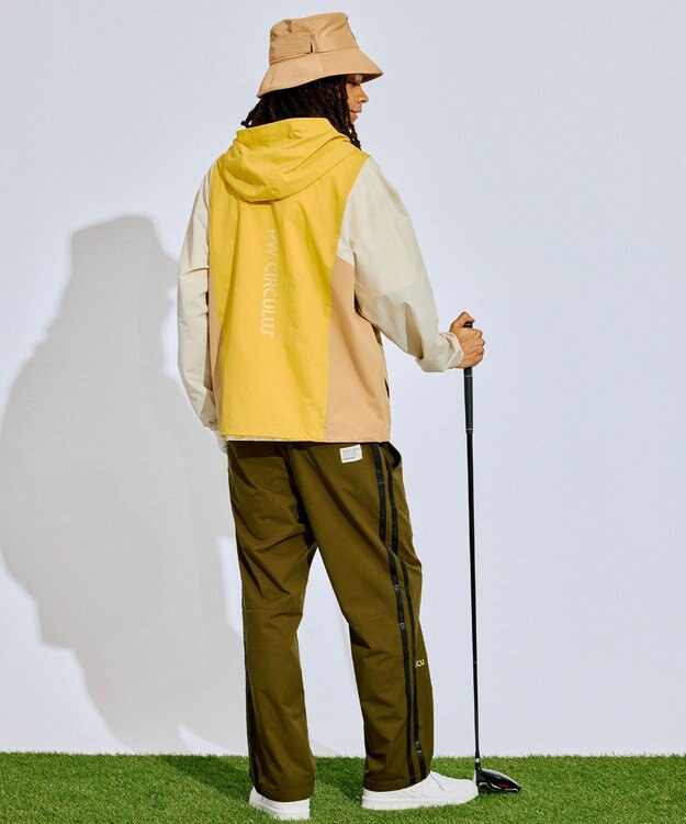 PW CIRCULUS 【撥水加工/ストレッチ】【MEN】カラーブロッキング ブルゾン  ゴルフ イエロー系