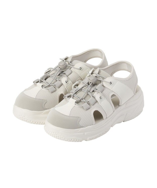 Green Parks メッシュコンビドロコードスニーカーサンダル Off White