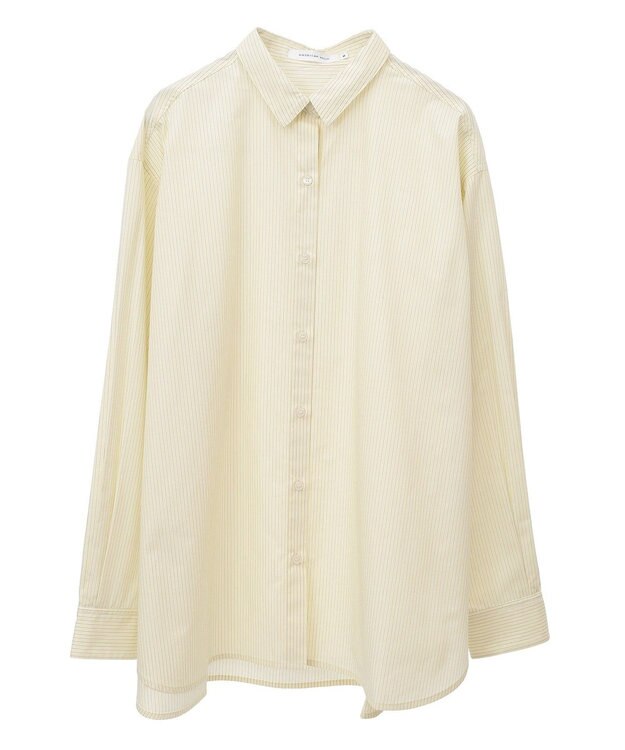 AMERICAN HOLIC イージーケアブロードシャツ Stripe Yellow