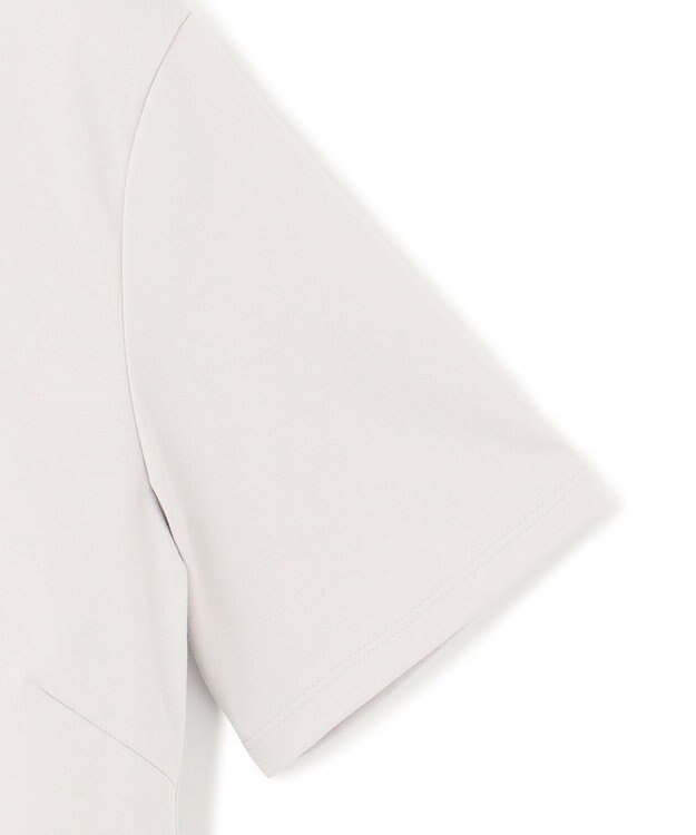 ICB L 【洗える】 スーペリアジャージー Vネック半袖プルオーバー ライトグレー系