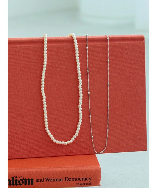 AMERICAN HOLIC ベビーパール・メタルボールＳＥＴネックレス Silver