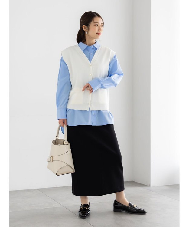 Te chichi オーバーサイズシャツ サックスブルー