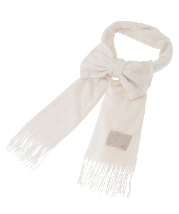 Maison de FLEUR リボン付きストール Ivory