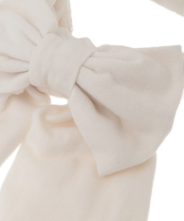 Maison de FLEUR リボン付きストール Ivory
