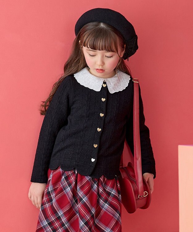 ANY KIDS ハート型 ショルダーバッグ レッド