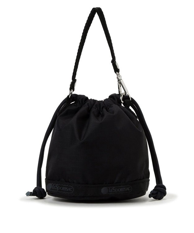 LeSportsac DRAWSTRING BUCKET CHARM/リサイクルドブラックJP リサイクルドブラックJP