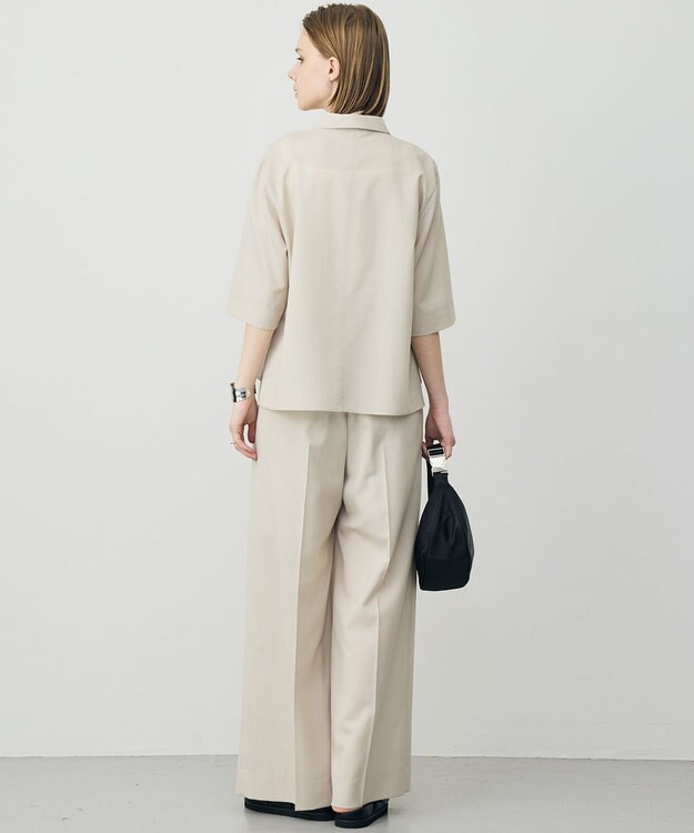 ICB L 【先行予約】ドライクールトロ 5分袖シャツ サンドベージュ