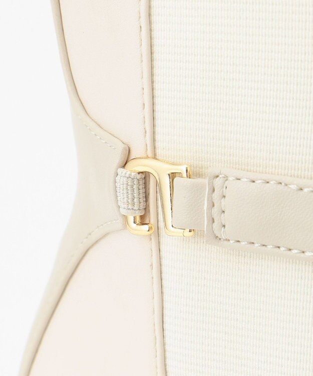 TOCCA RIBBON SIDEGORE BOOTS リボンが外せる2WAYブーツ アイボリー系