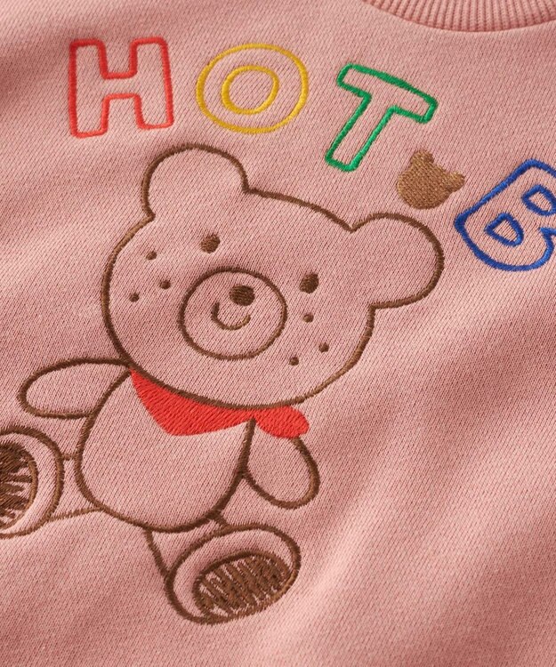 MIKI HOUSE HOT BISCUITS 【80-110cm】【NEW Color Series】裏毛パイル素材 トレーナー サーモンピンク